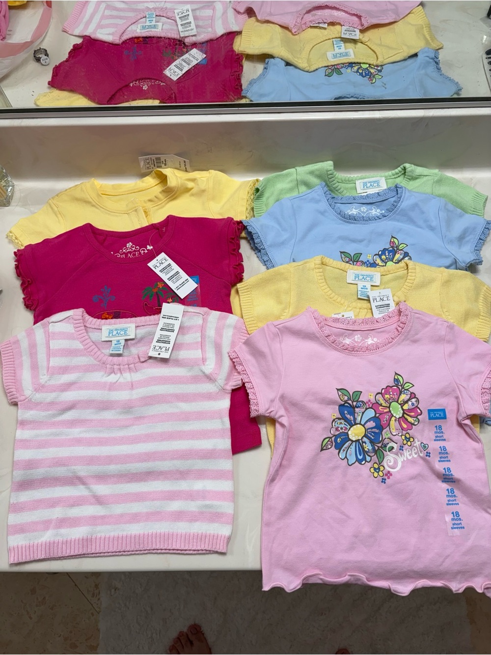 New with tag The Children’s Place Short Sleeve Tees - 18 months